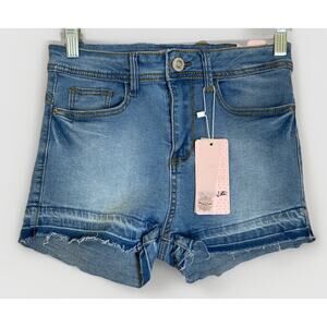 Raw Girls Shorts Size 5 Flat Front Summer Jeans Denim New Blue Casual